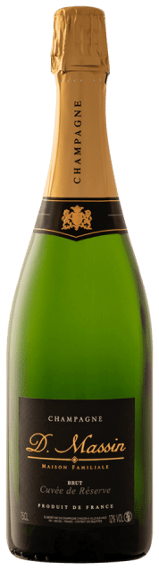 Champagne D. Massin Cuvee Réserve Brut | Frankrijk | gemaakt van de druiven Chardonnay en Pinot Noir