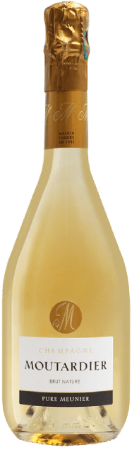 Champagne Moutardier - 100% Meunier Brut Nature | Frankrijk | gemaakt van de druif Pinot Meunier