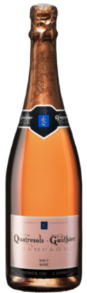 Quatresols Gauthier Brut Rose Champagne Premier Cru | Frankrijk | gemaakt van de druiven Chardonnay, Pinot Meunier en Pinot Noir