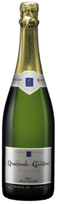 Quatresols Gauthier Champagne Brut Belle Estime Premier Cru | Frankrijk | gemaakt van de druiven Chardonnay, Pinot Meunier en Pinot Noir